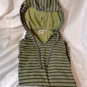 Vans Shirts | Vans Green Stripe Hooded Pullover